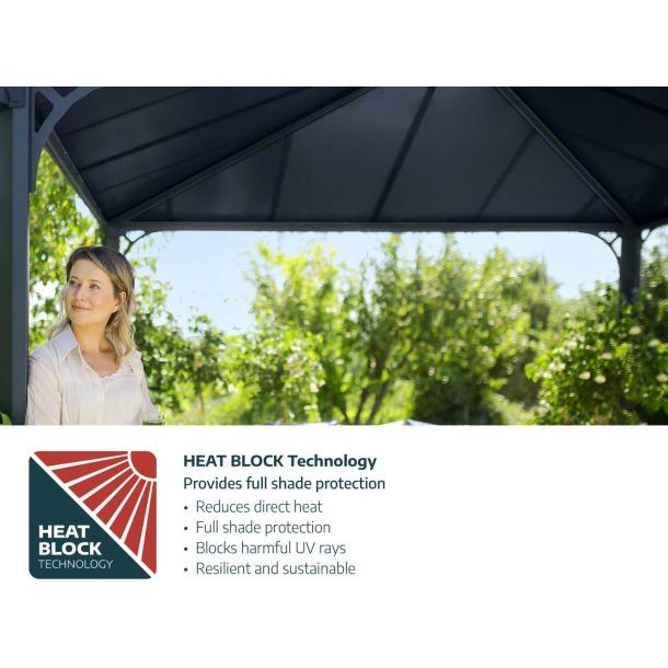 Palram - Canopia Dallas 14' x 14' Gazebo - Gray