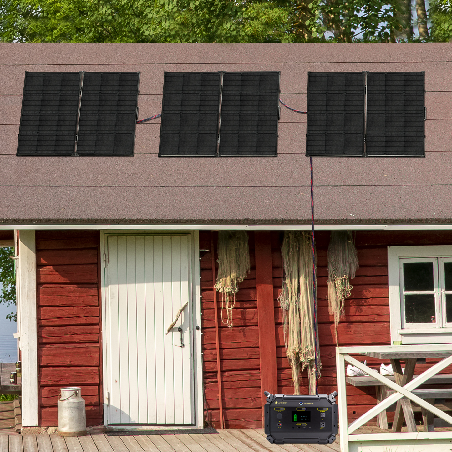 Lion 100W 24V Panel Folding Solar Panel, 100W, 24V