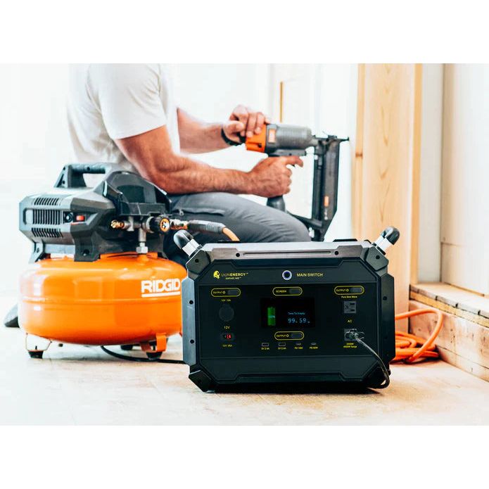 Lion SafariTM Portable Generator, 1612Wh LiFePO4, 3000W AC, 2 USB-A, 2 USB-C / PD 60W