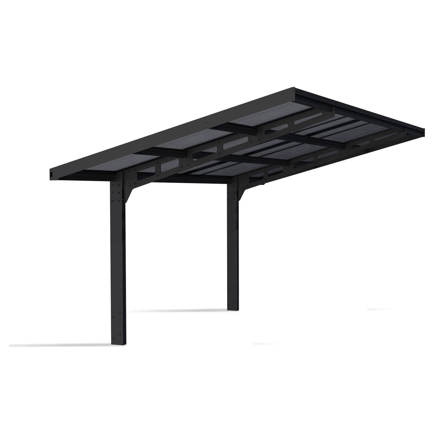 Palram - Canopia Sydney 10x20 Wave Single Carport - Black