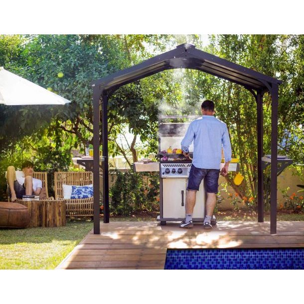 Palram - Canopia Austin 6' x 8' Grill Gazebo - Black