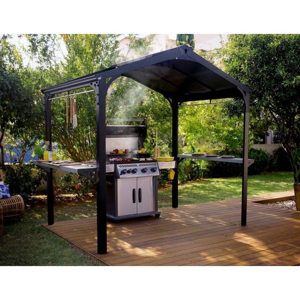 Palram - Canopia Austin 6' x 8' Grill Gazebo - Black