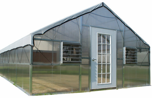 Jefferson --Premium Grower's Edition-- 16FT x 30FT Educational Greenhouse Kit With 6FT High Walls