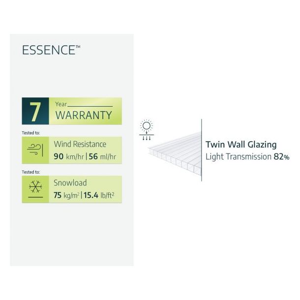 Palram - Canopia Essence 8' x 20' Greenhouse - Silver
