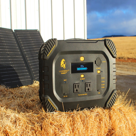 Lion Summit Portable Generator, 665Wh LiFePO4, 500W AC, 150W MPPT, 2 USB-A, 2 USB-C / PD 60W