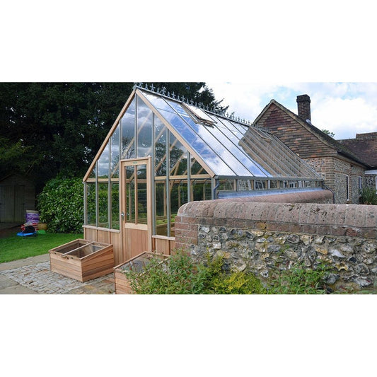 Westminster Cedar Half-Boarded Greenhouse