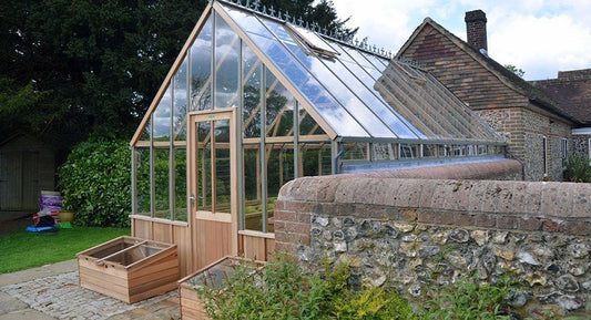 Westminster Cedar Half-Boarded Greenhouse