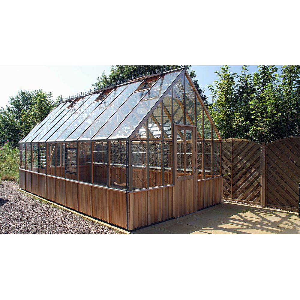 Westminster Cedar Half-Boarded Greenhouse