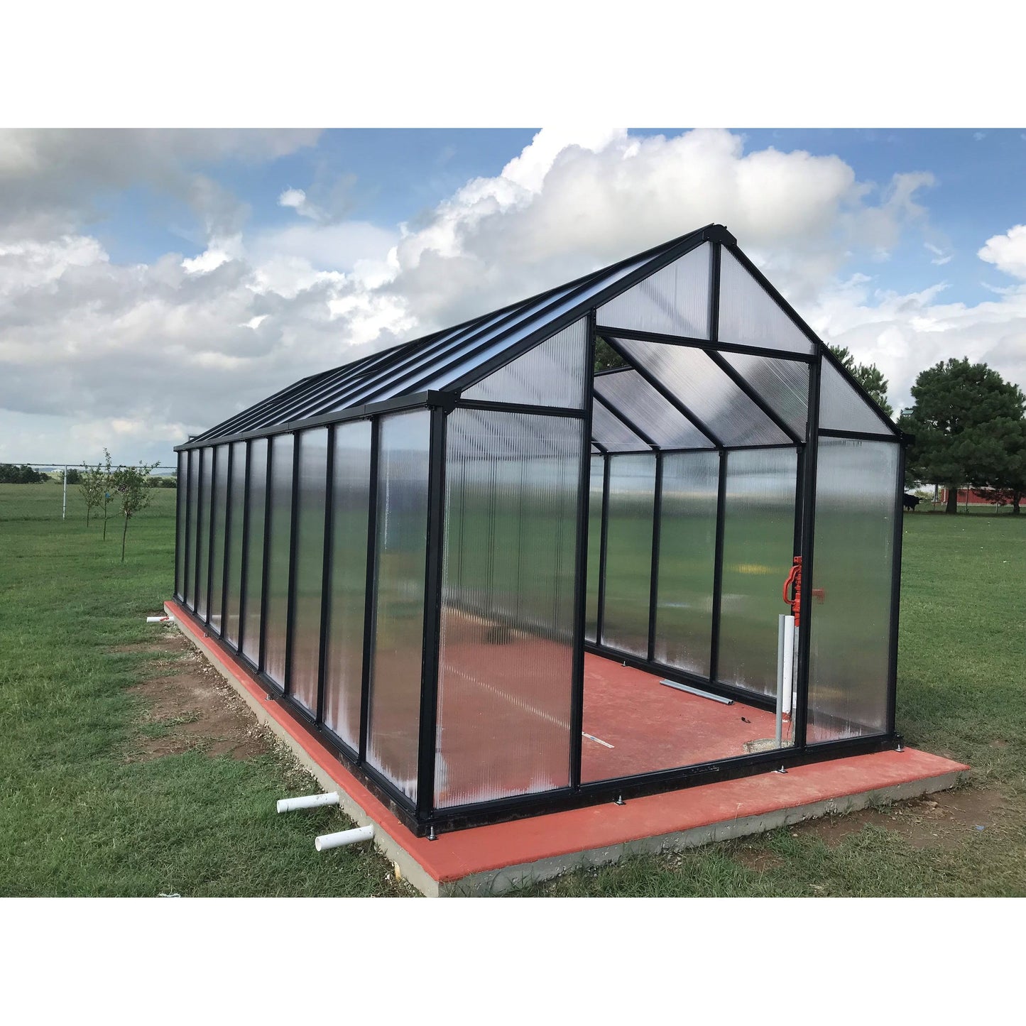 Mont Greenhouse 8FTx 20FT - Black Finish - Premium Package MONT-20-BK-PREMIUM