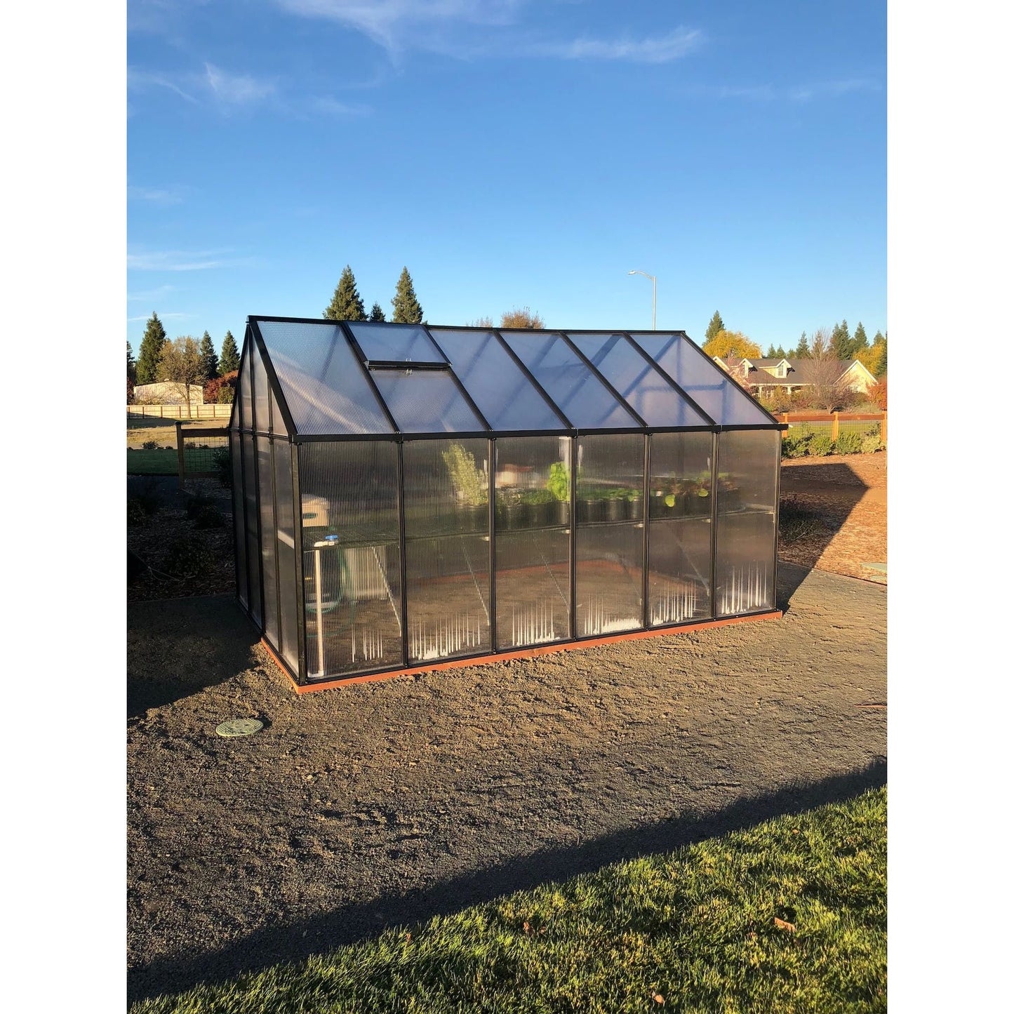 Mont Greenhouse 8FTx 12FT - Black Finish - Premium Package MONT-12-BK- PREMIUM