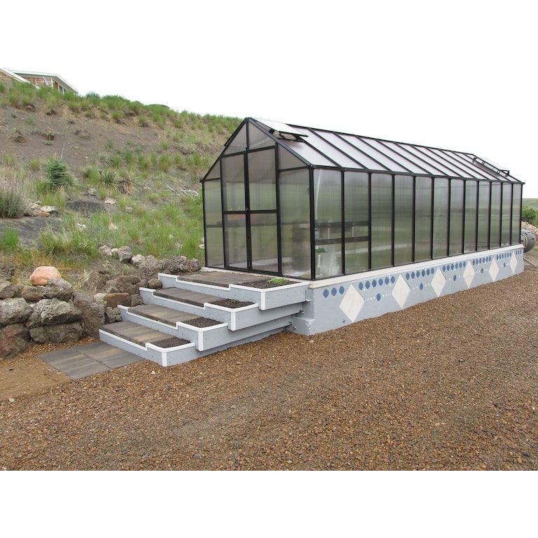 Mont 8FT x 24FT Black Greenhouse MONT-24-BK