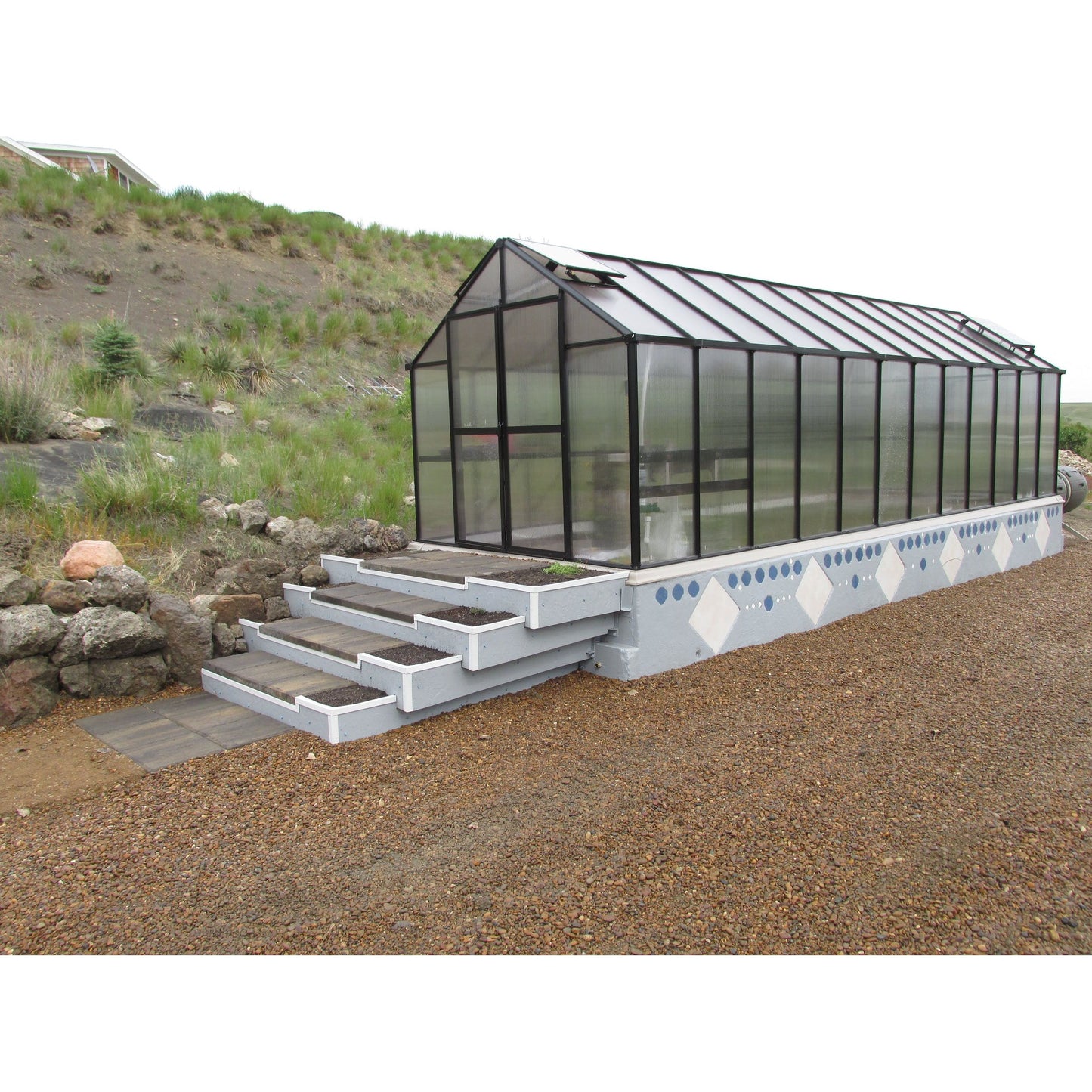 Mont Greenhouse 8FTx 24FT - Black Finish - Premium Package MONT-24-BK-PREMIUM
