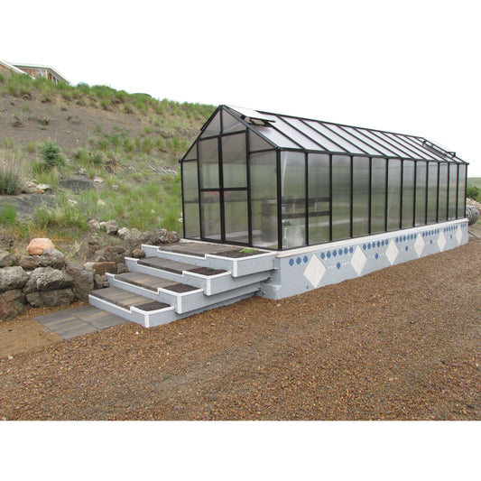 Mont Greenhouse 8FTx 24FT - Black Finish - Premium Package MONT-24-BK-PREMIUM