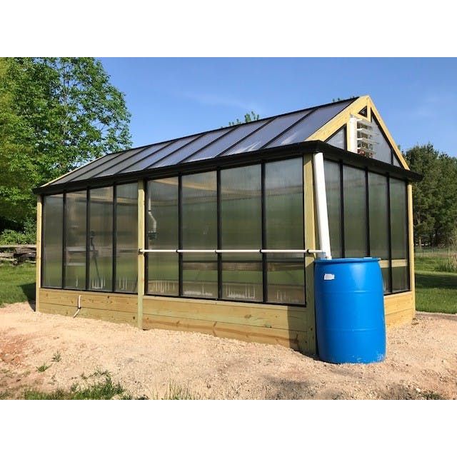Mont Greenhouse 8FTx 16FT - Black Finish - Premium Package MONT-16-BK-PREMIUM