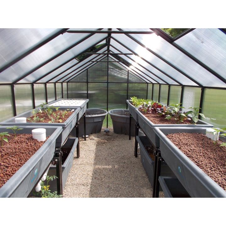 Mont Greenhouse 8FTx 20FT - Black Finish - Premium Package MONT-20-BK-PREMIUM