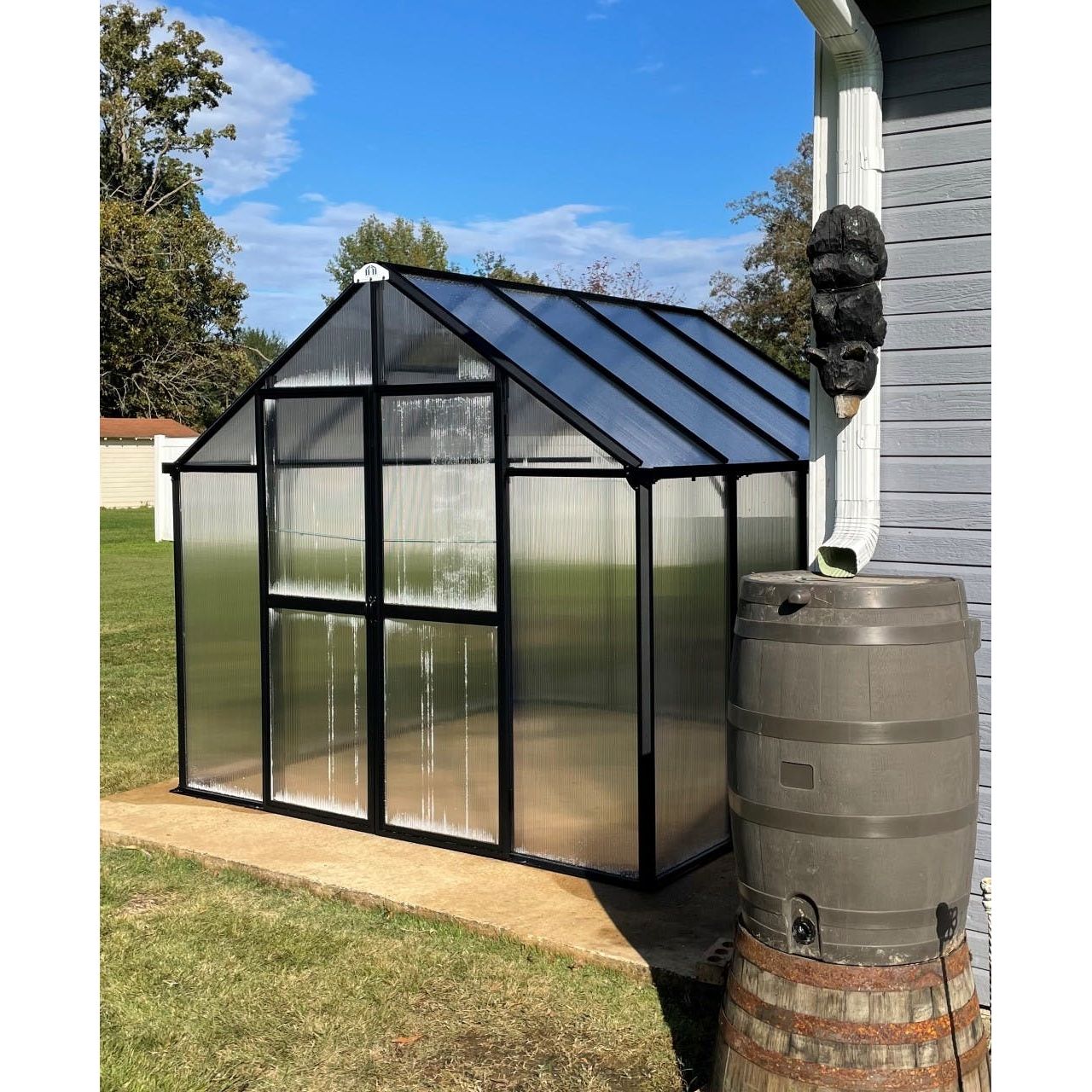 Mont Greenhouse 8FTx 8FT - Black Finish - Premium Package MONT-8-BK-PREMIUM