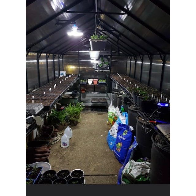 Mont Greenhouse 8FTx 24FT - Black Finish - Premium Package MONT-24-BK-PREMIUM