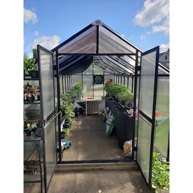 Mont Greenhouse 8FTx 16FT - Black Finish - Premium Package MONT-16-BK-PREMIUM