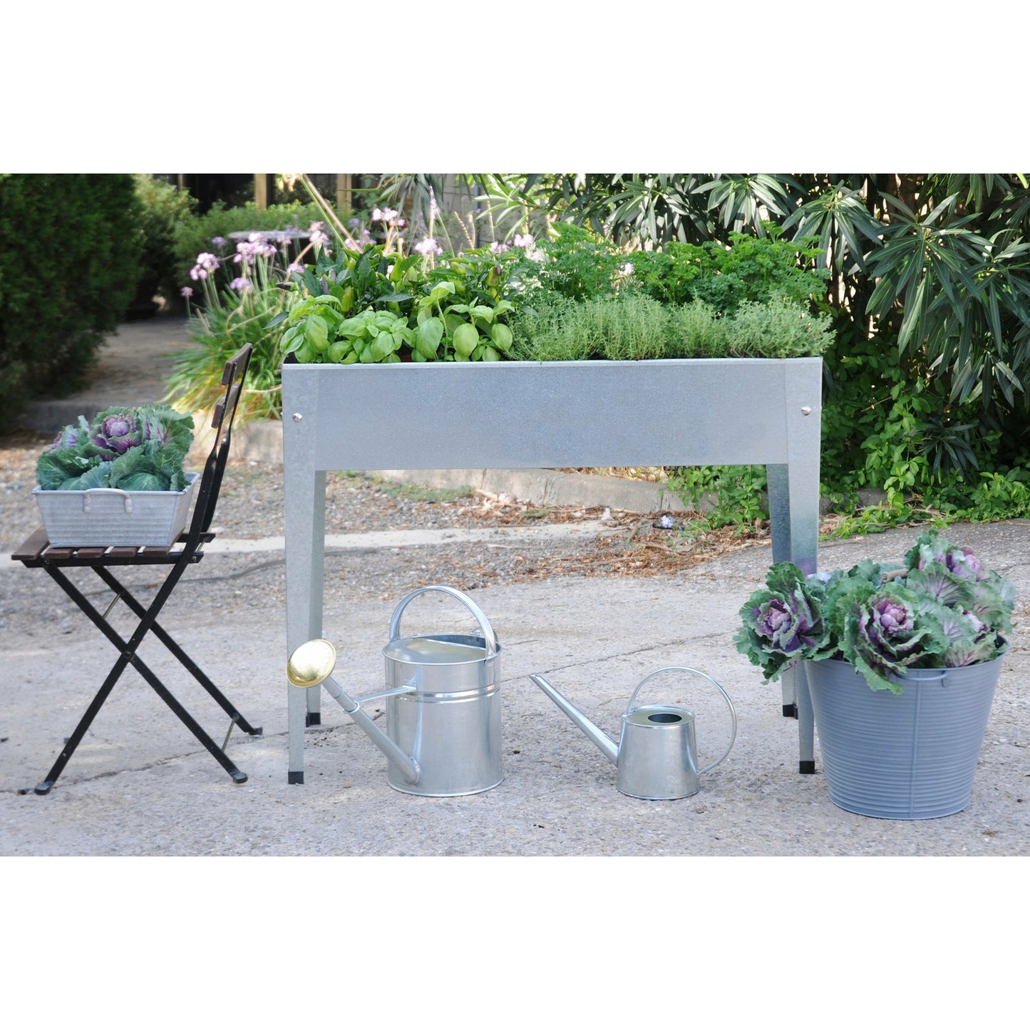 Urban Raised Planter Galvanized