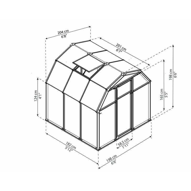 Palram - Canopia EcoGrow 6' x 6' Greenhouse