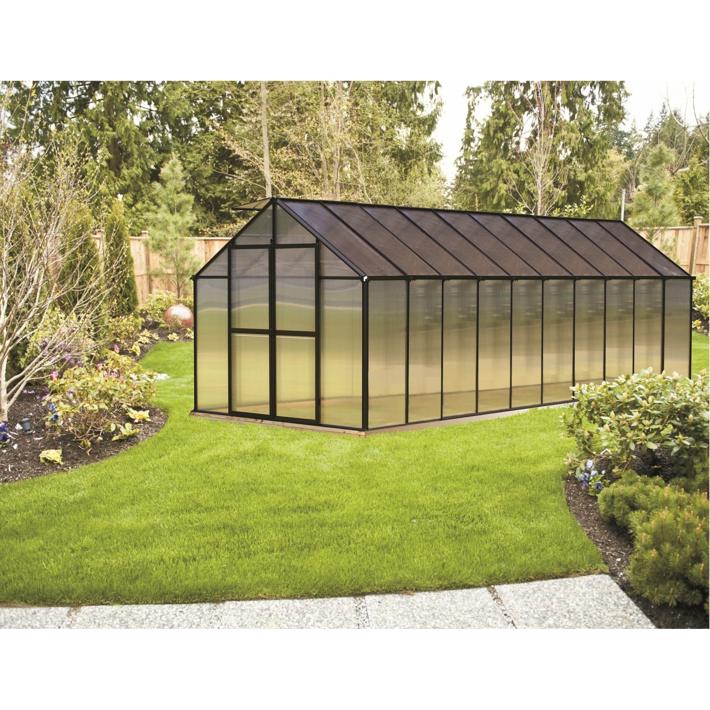 Mont Greenhouse 8FTx 20FT - Black Finish - Premium Package MONT-20-BK-PREMIUM