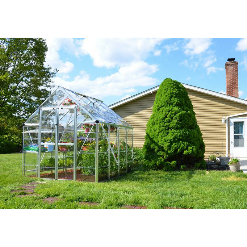 Palram - Canopia Snap & Grow 8' x 8' Greenhouse - Silver
