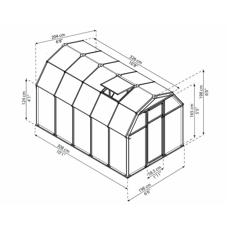 Palram - Canopia EcoGrow 6' x 10' Greenhouse