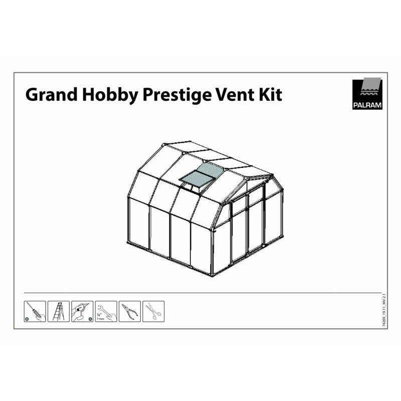 Palram - Canopia Roof Vent for Prestige and Grand/Hobby Gardener Greenhouses