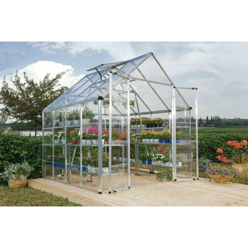 Palram - Canopia Snap & Grow 8' x 8' Greenhouse - Silver