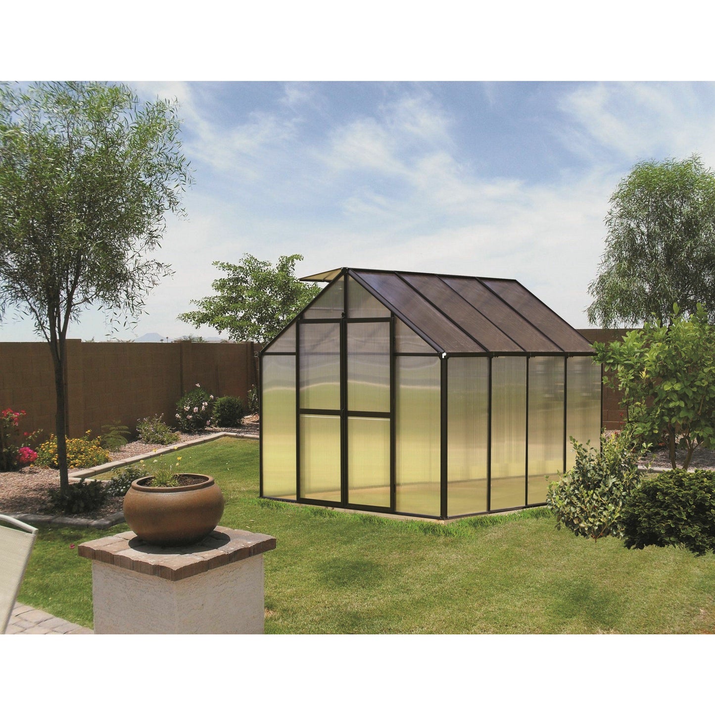 Mont Greenhouse 8FTx 8FT - Black Finish - Premium Package MONT-8-BK-PREMIUM