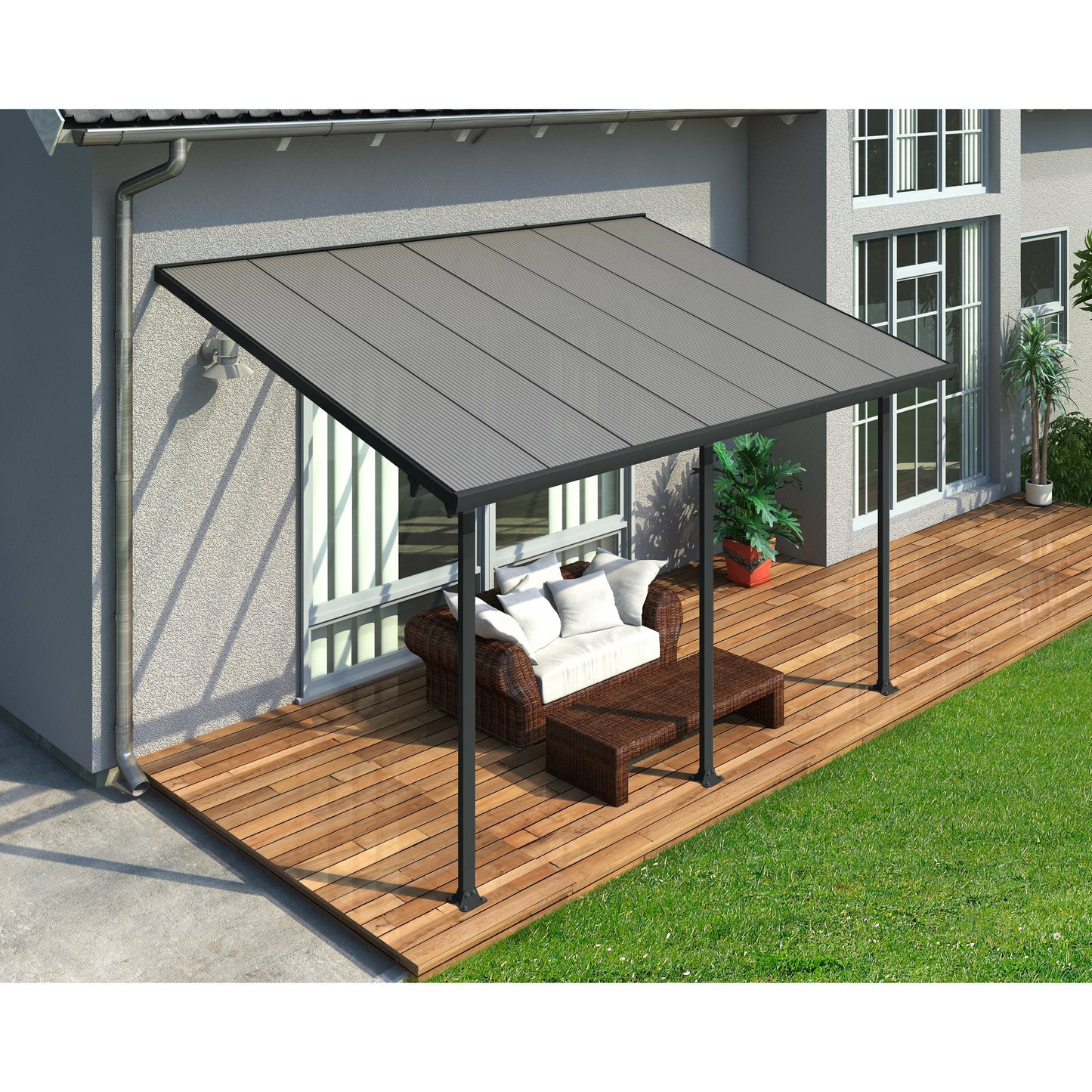 Palram Feria 10' x 14' Patio Cover - Gray