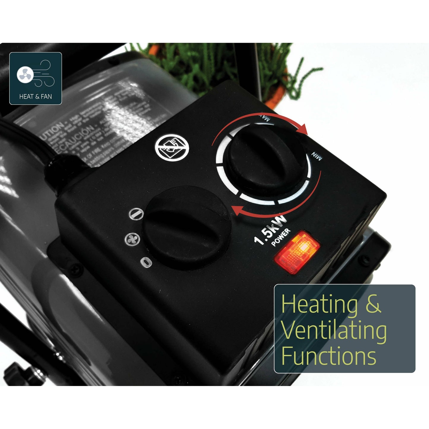 Palram - Canopia 1500W Portable Fan Heater