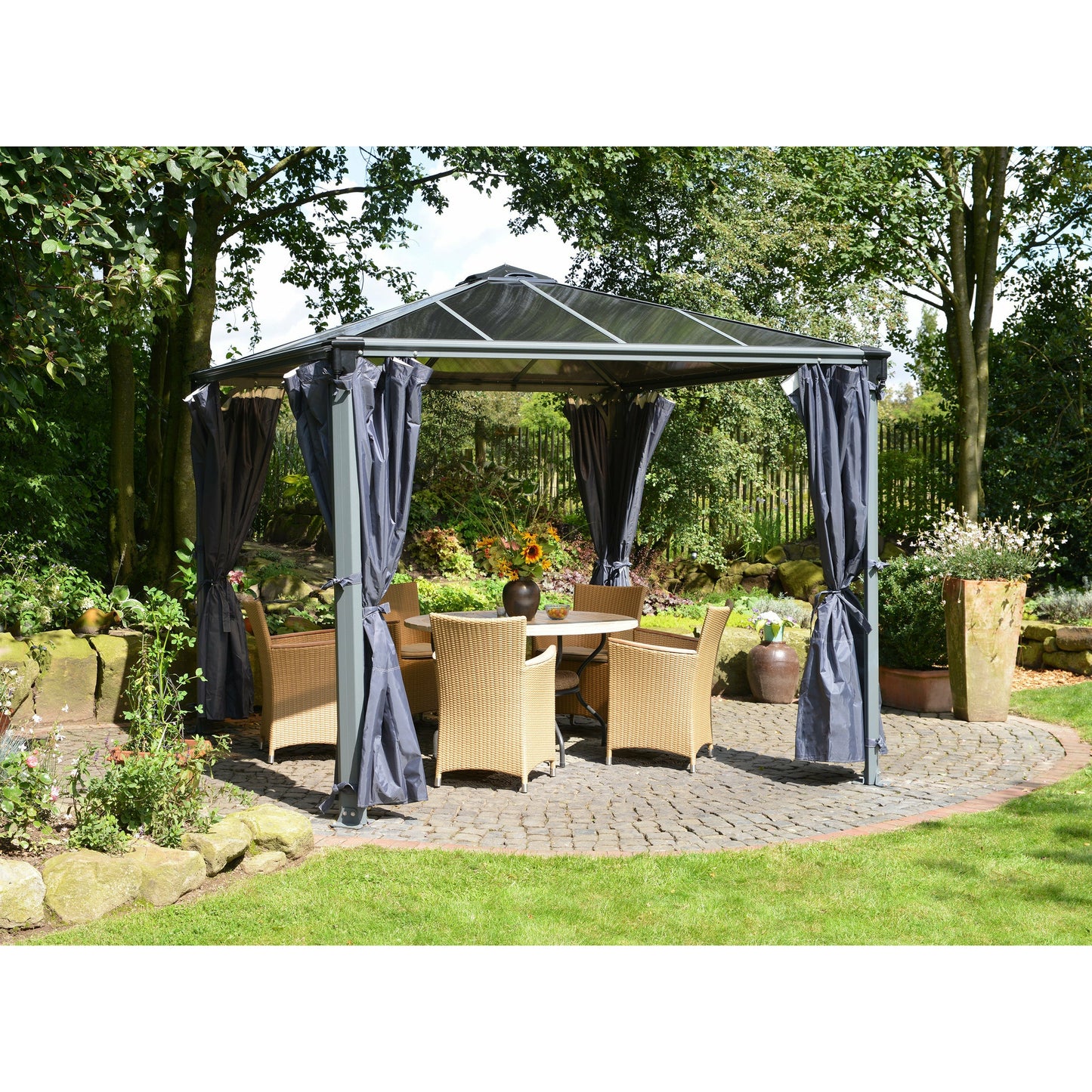 Palermo/Milano/Martinique Gazebo Curtain Set - 4 Piece