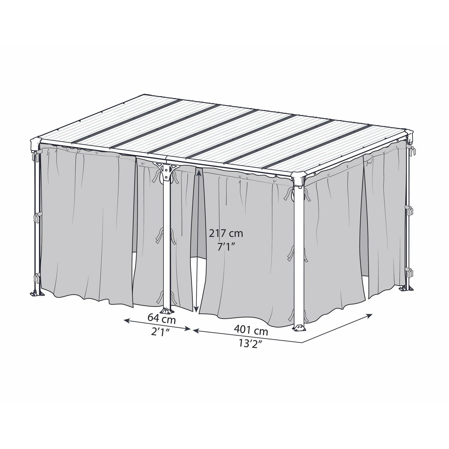 Palram Milano/Martinique Gazebo Netting Set