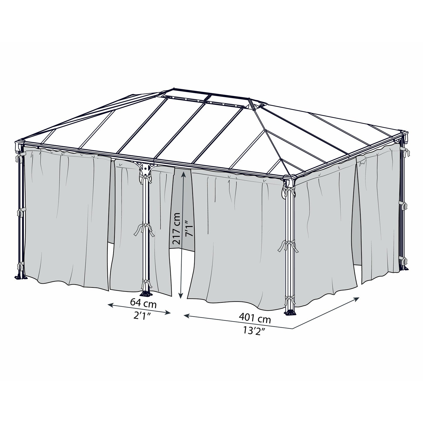 Palram Milano/Martinique Gazebo Netting Set