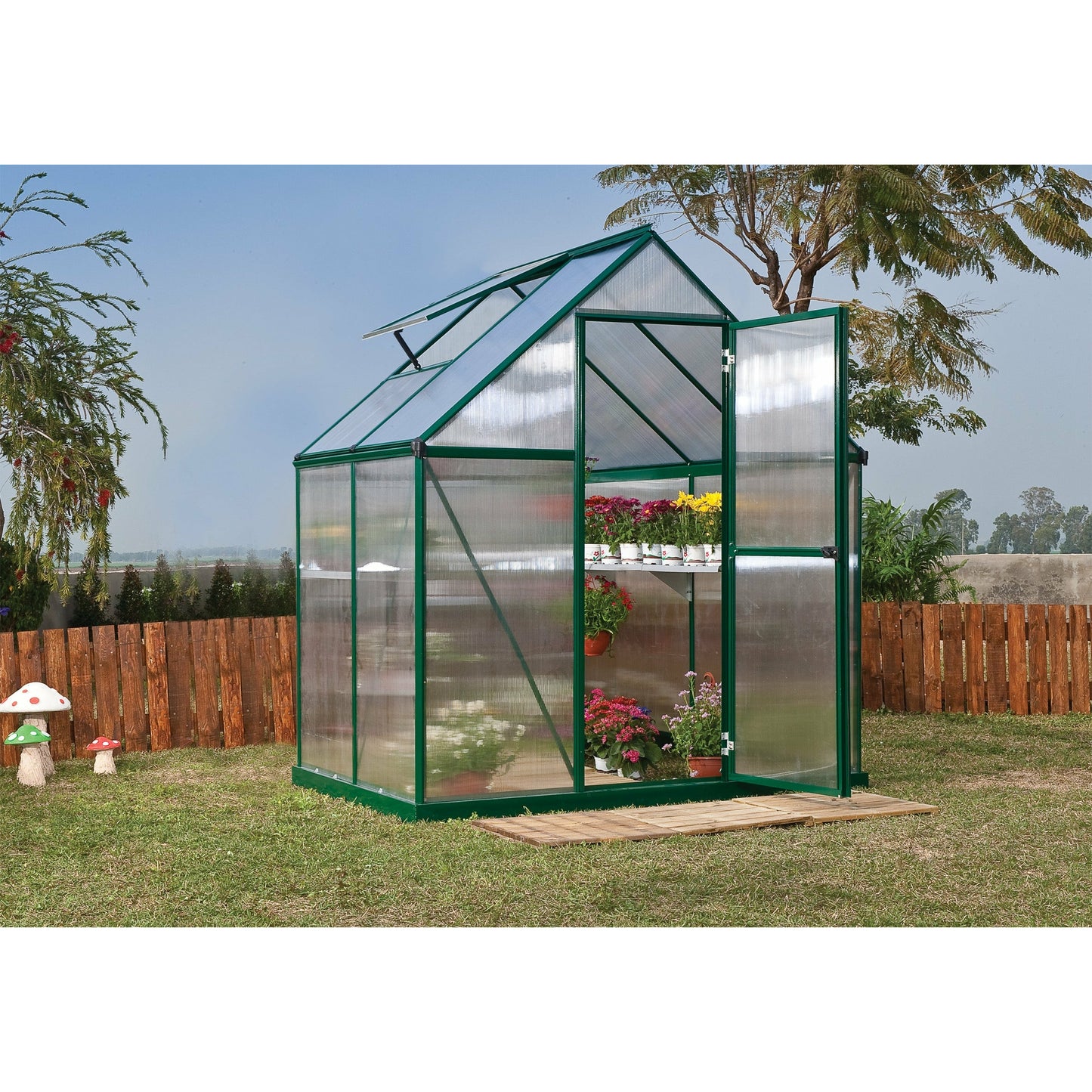 Palram Mythos 6' x 4' Greenhouse - Green