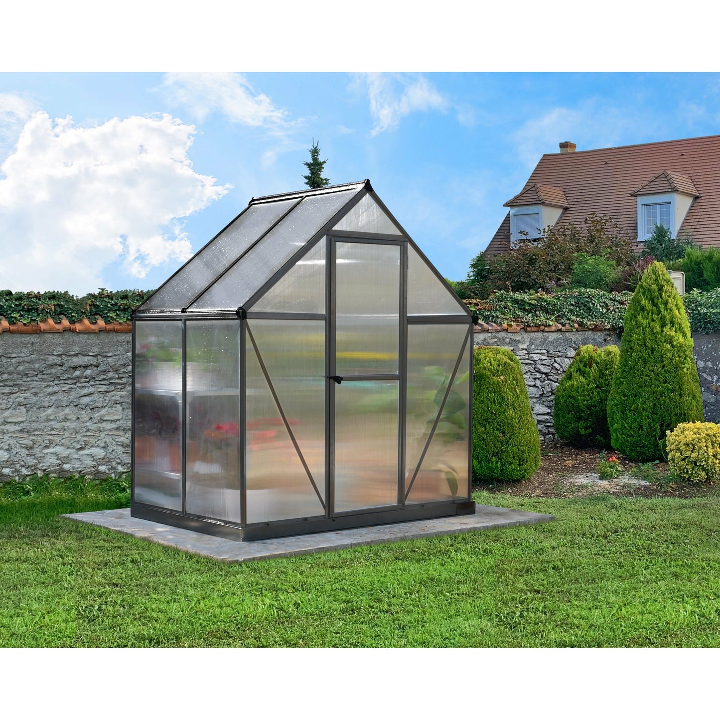Palram Mythos 6' x 4' Greenhouse - Gray