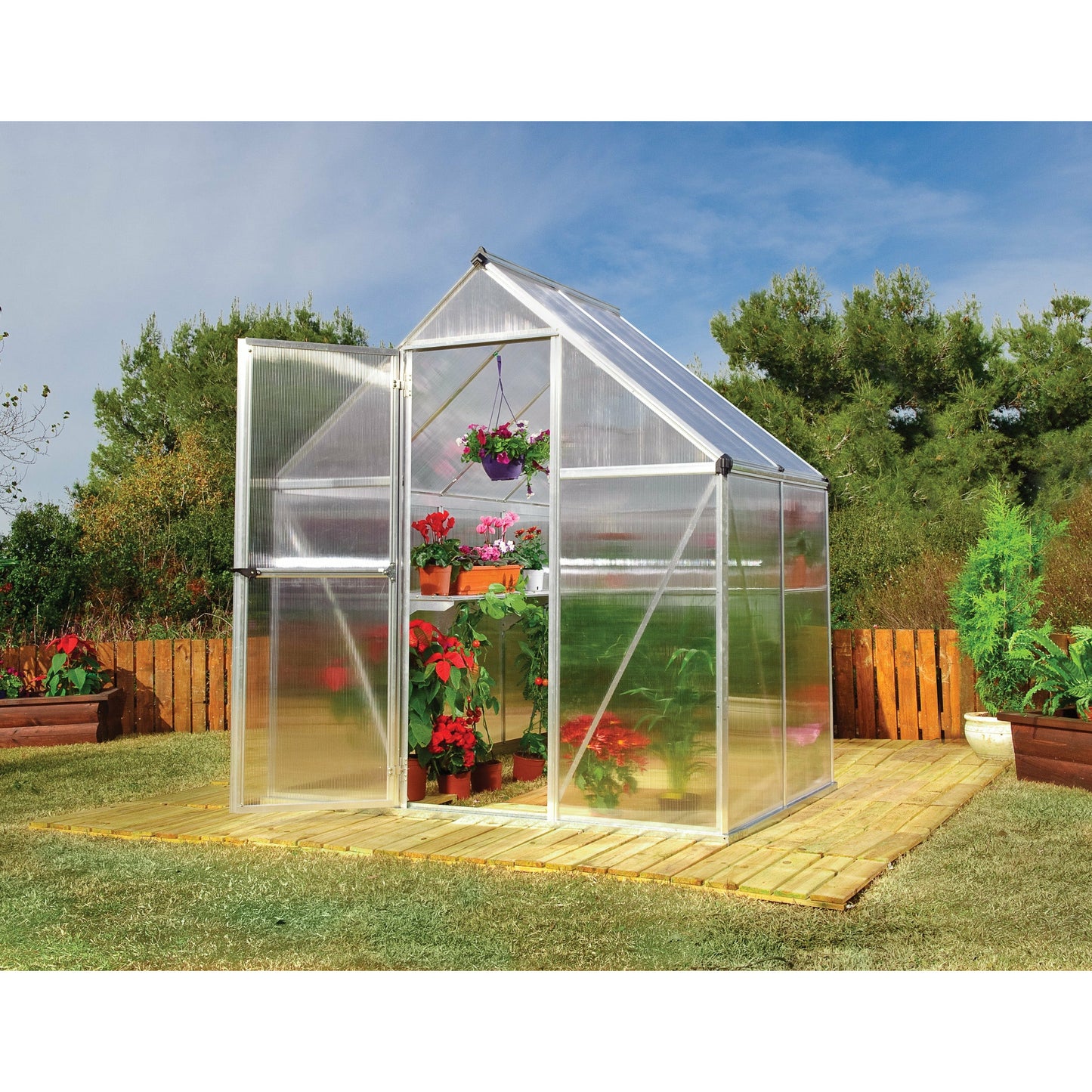 Palram Mythos 6' x 4' Greenhouse - Silver