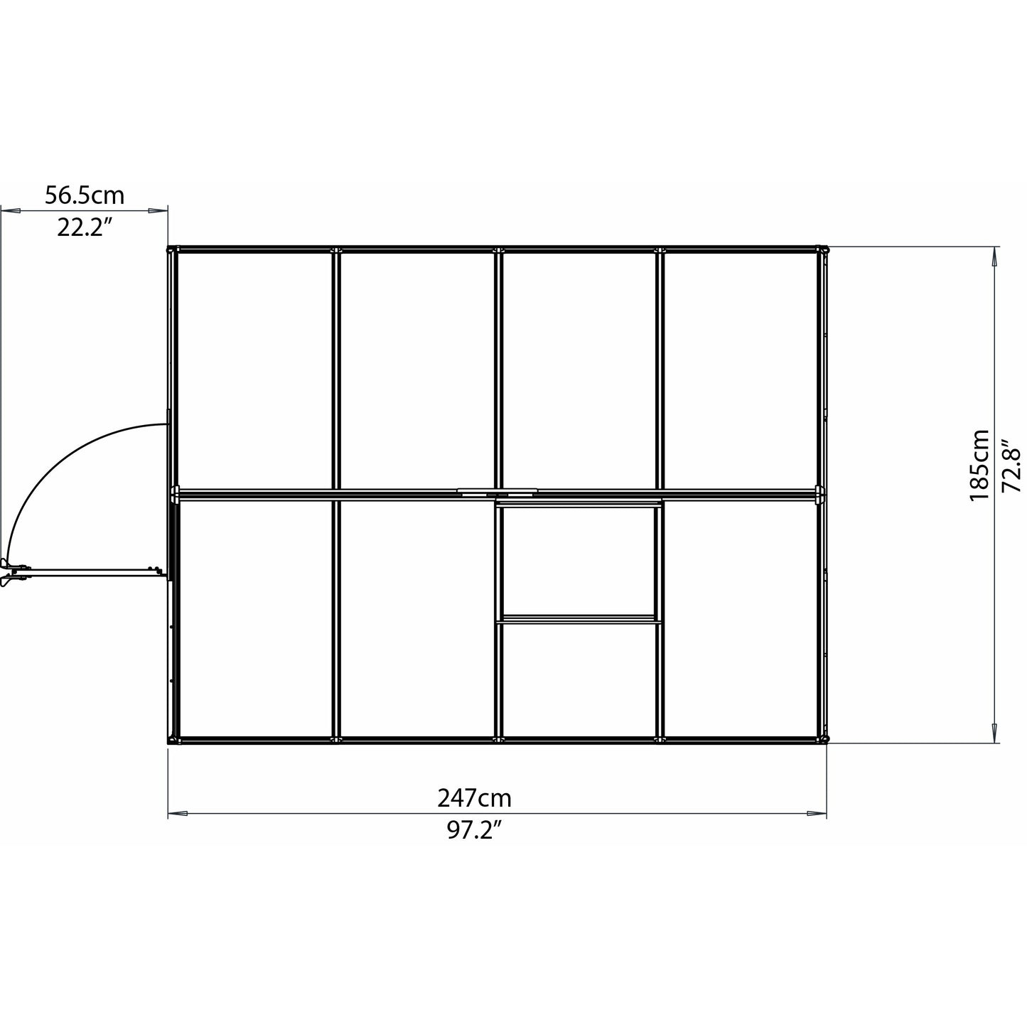 Palram Mythos 6' x 8' Greenhouse - Green