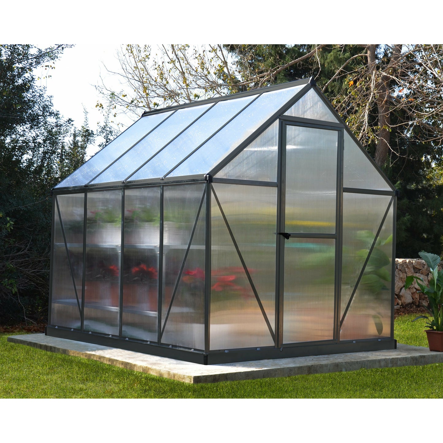 Palram Mythos 6' x 8' Greenhouse - Gray