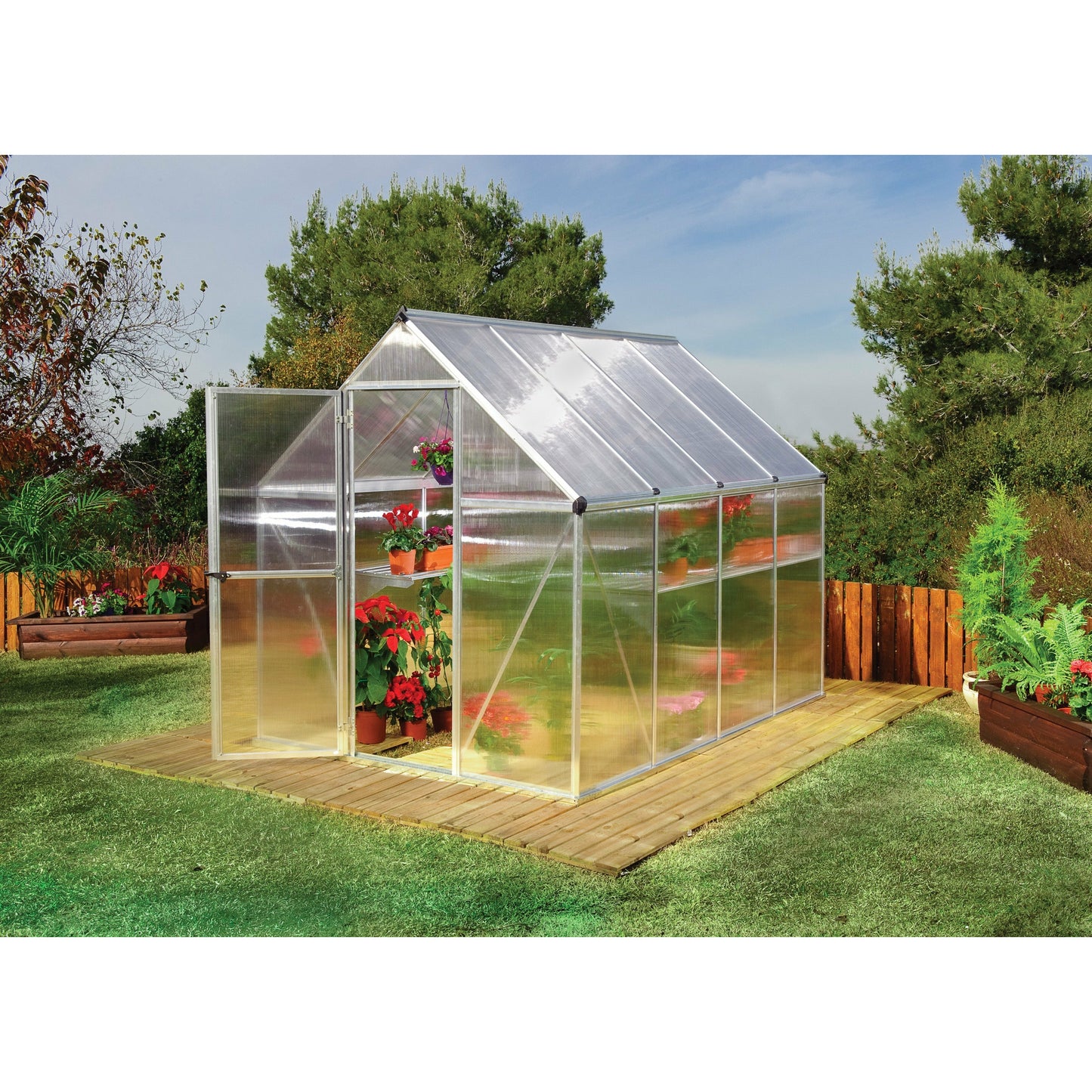 Palram Mythos 6' x 8' Greenhouse - Silver