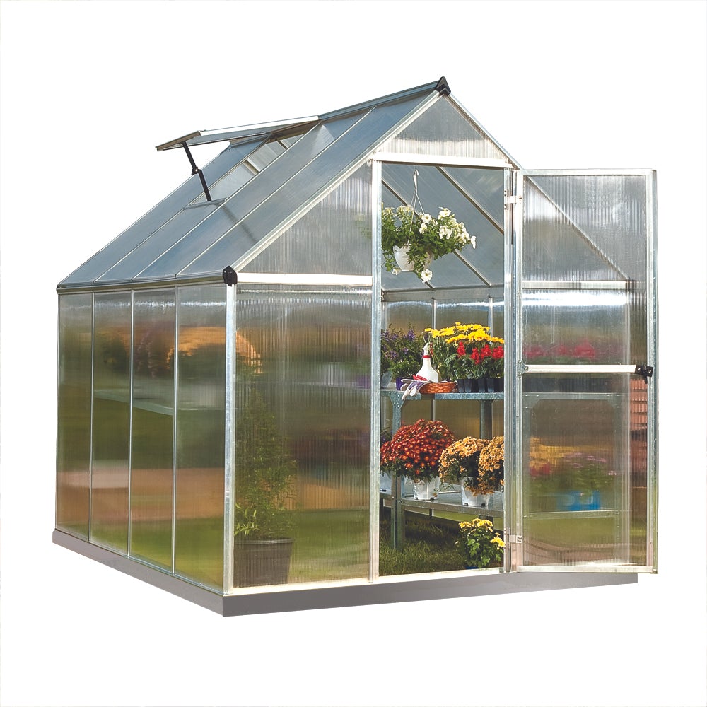 Palram Mythos 6' x 8' Greenhouse - Silver