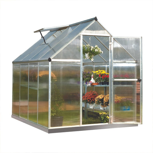 Palram Mythos 6' x 8' Greenhouse - Silver