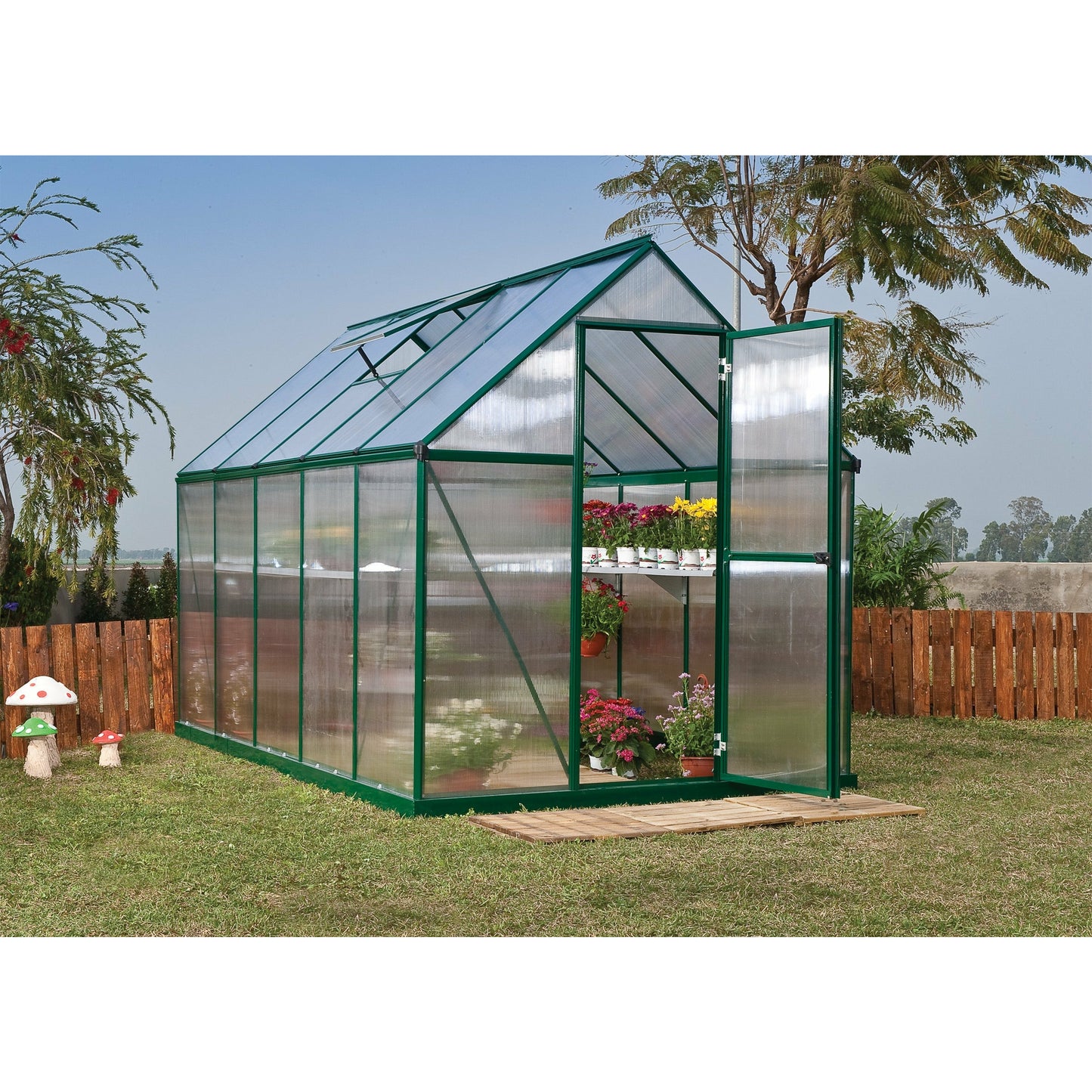 Palram Mythos 6' x 10' Greenhouse - Green
