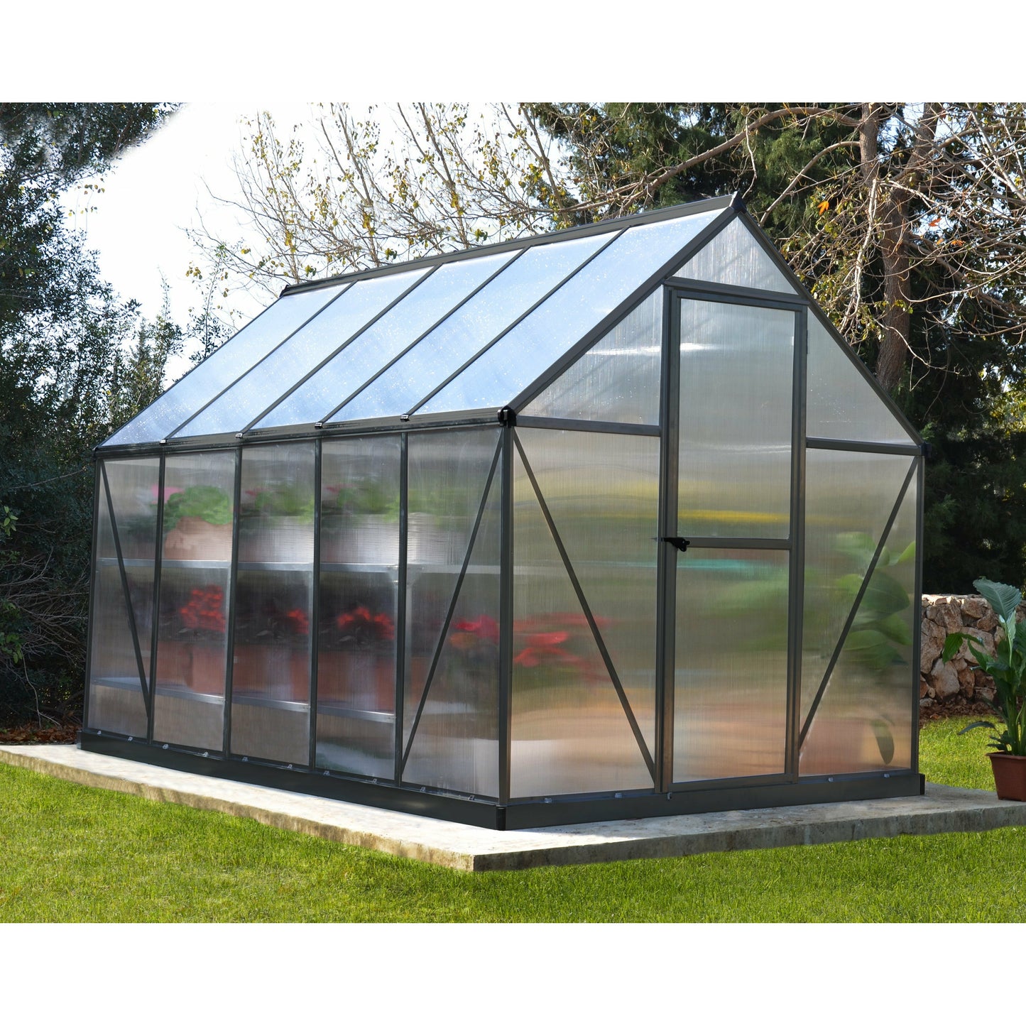 Palram Mythos 6' x 10' Greenhouse - Gray