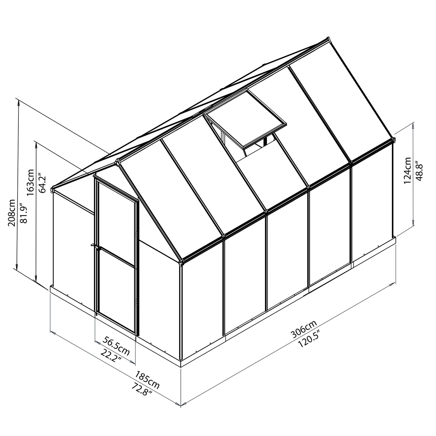 Palram Mythos 6' x 10' Greenhouse - Silver