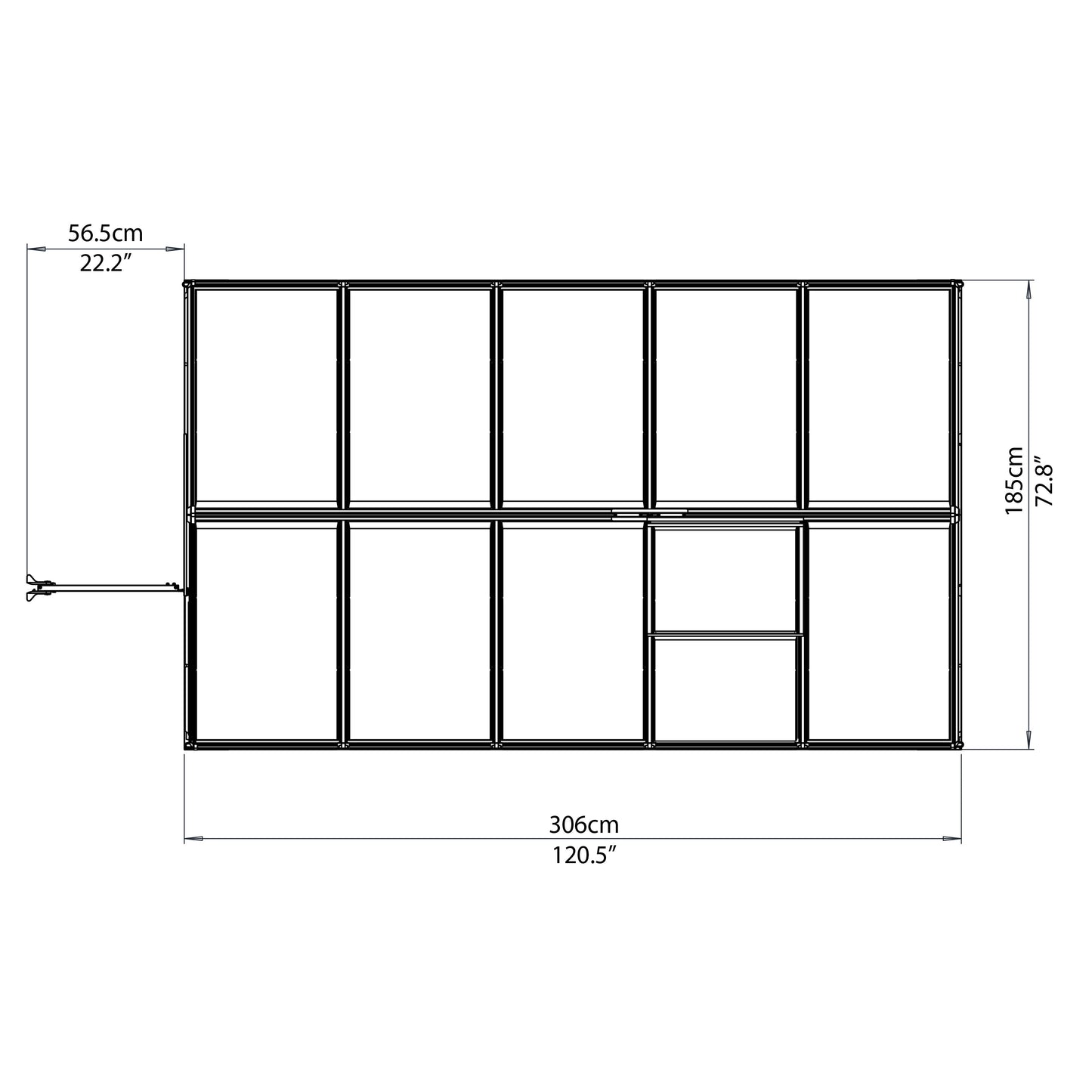 Palram Mythos 6' x 10' Greenhouse - Silver