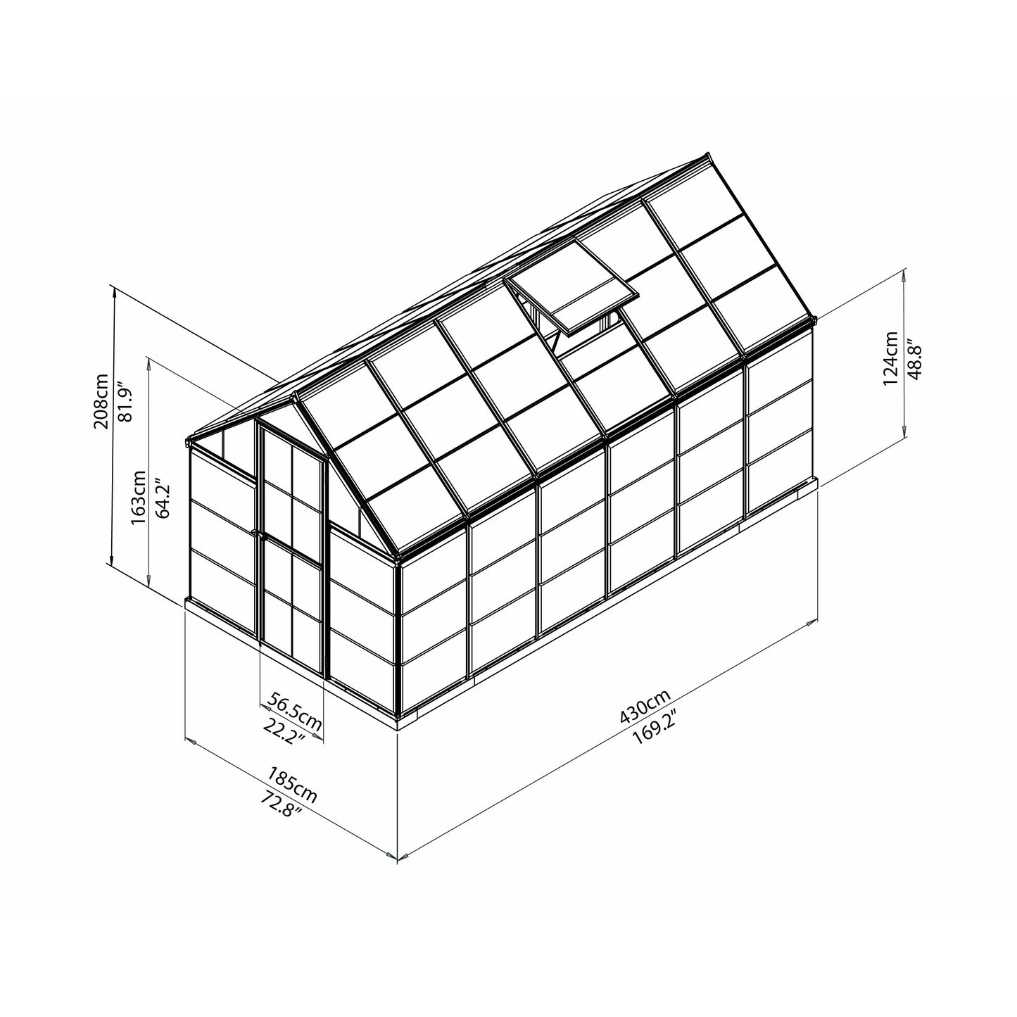 Palram Mythos 6' x 14' Greenhouse - Silver