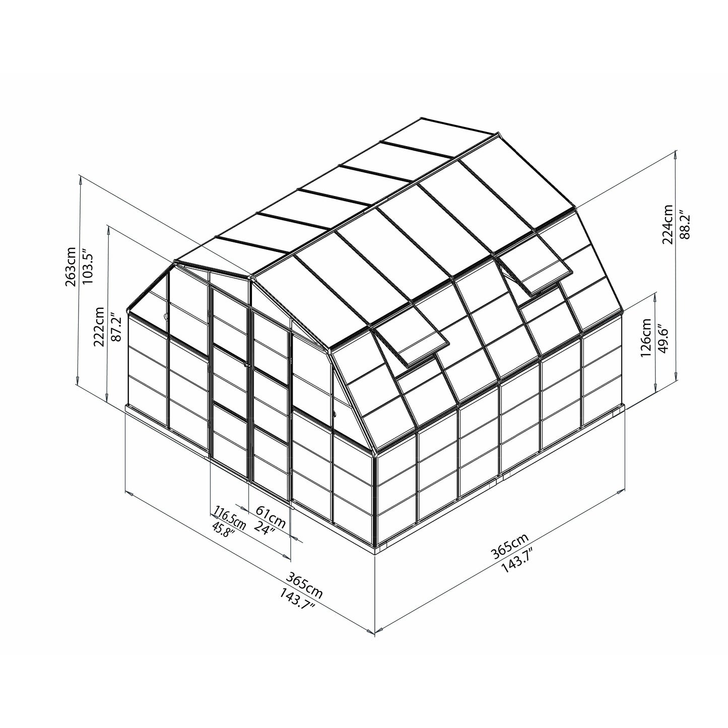 Palram Americana 12' x 12' Greenhouse