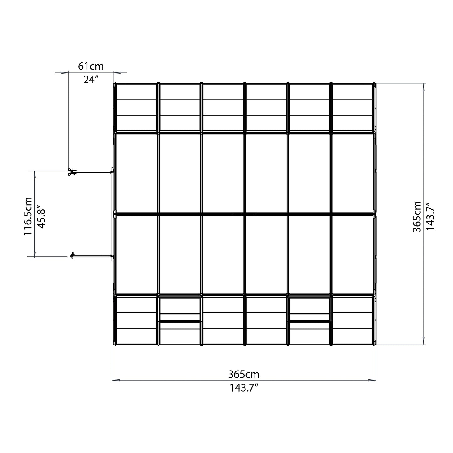 Palram Americana 12' x 12' Greenhouse
